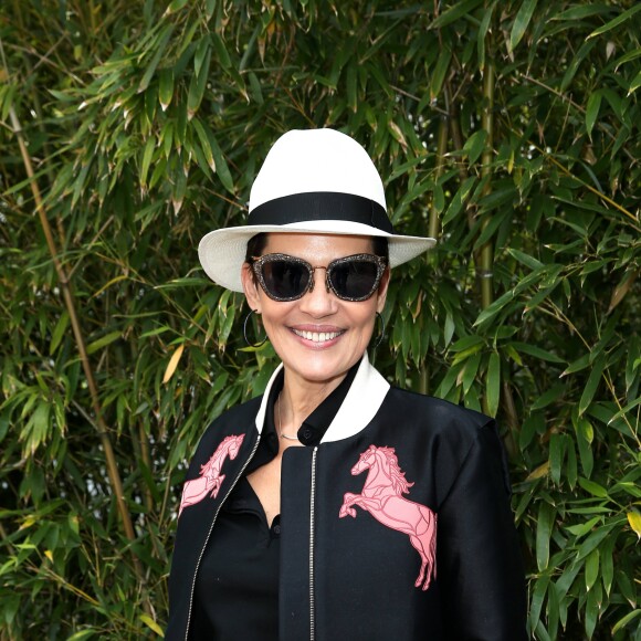 Cristina Cordula - People au village des Internationaux de France de tennis de Roland Garros à Paris. Le 25 mai 2016. © Dominique Jacovides / Bestimage