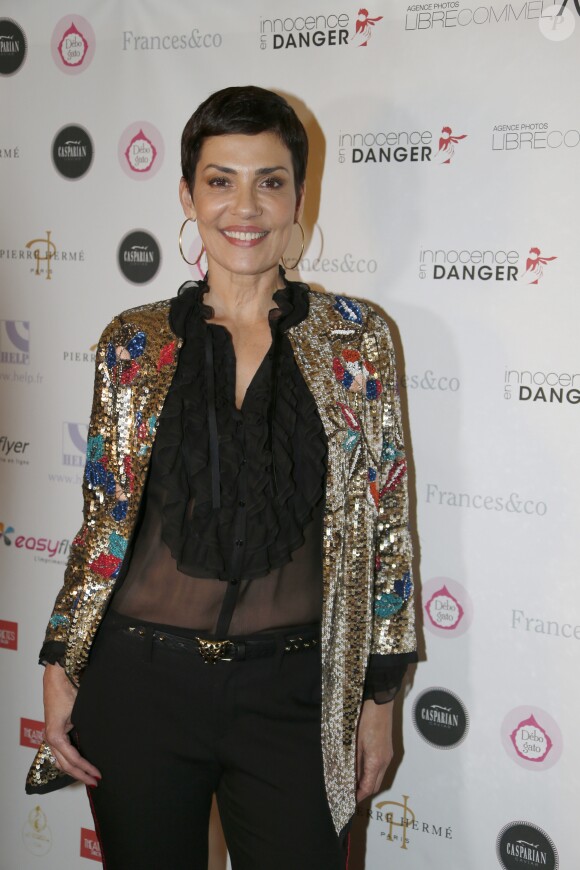 No web - No chaîne TV - Cristina Cordula - Soirée spectacle à l'occasion des 15 ans de l'association "Innocence en Danger" au théâtre des Variétés à Paris, le 11 avril 2016. © Christophe Aubert via Bestimage