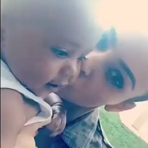 Kim Kardashian avec son fils Saint en juillet 2016.