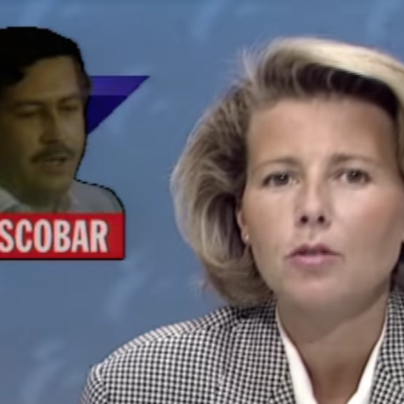 Claire Chazal dans la bande-annonce de la saison 2 de "Narcos", le 2 septembre 2016 sur Netflix.