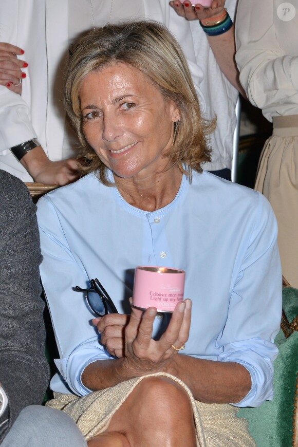 Claire Chazal à la conférence de presse de la Flamme Marie Claire à l'hôtel Marois dans les salons France-Amériques à Paris le 14 juin 2016.