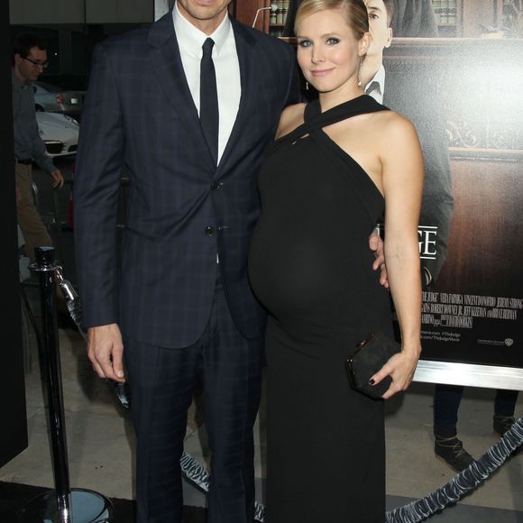 Dax Shepard et sa femme Kristen Bell, enceinte, à la première de "The Judge" au theatre "Samuel Goldwyn" à Beverly Hills, le 1er octobre 2014