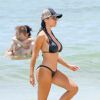 Ludivine Sagna profite d'une nouvelle journée ensoleillée sur la plage de Miami. Le 23 juillet 2016.