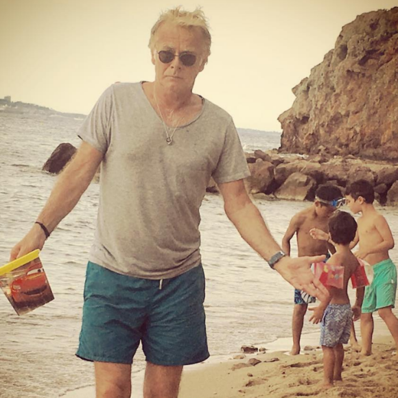 Franck Dubosc en vacances avec ses fils. Photo postée sur Instagram, le 27 juillet 2016.