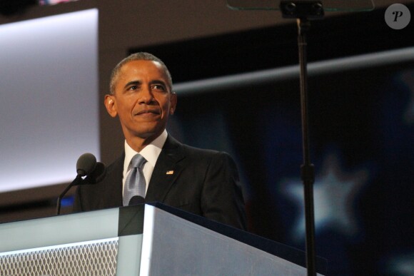 Barack Obama à la Convention Nationale Démocrate au Wells Fargo Center à Philadelphie. Le 27 juillet 2016 © Bruce Cotler / Zuma Press / Bestimage
