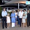 Le roi Felipe VI, la reine Sofia, la princesse Leonor, Victoria Frederica de Marichalar, l'infante Elena, le roi Juan Carlos, Felipe Juan Froilan de Marichalar, la princesse Sofia et la reine Letizia d'Espagne. La famille royale d'Espagne a dîné au restaurant Flanigan à Majorque lors de ses vacances le 31 juillet 2016.