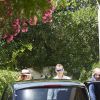 L'infante Elena d'Espagne, le roi Felipe VI d'Espagne et le roi Juan Carlos d'Espagne. La famille royale espagnole célébrait le 30 juillet 2016 le 80e anniversaire de l'infante Pilar de Bourbon dans sa résidence à Calvia, près de Palma de Majorque.