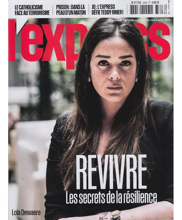 Lola Dewaere en couverture de L'Express, numéro du 3 août 2016.