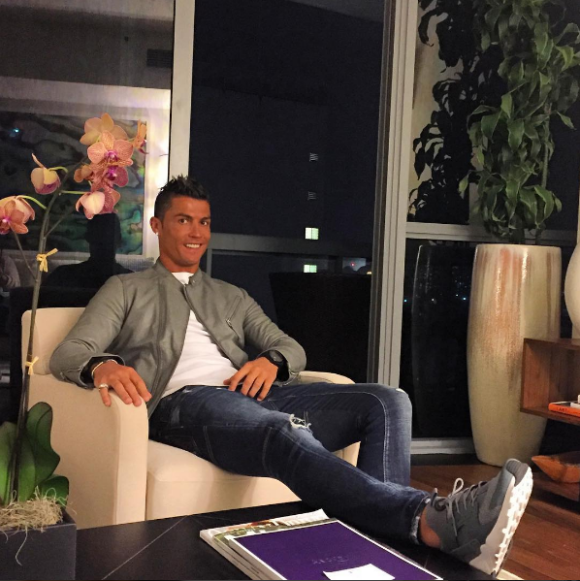 Cristiano Ronaldo en vacances à Miami, été 2016, photo Instagram.