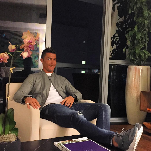 Cristiano Ronaldo en vacances à Miami, été 2016, photo Instagram.