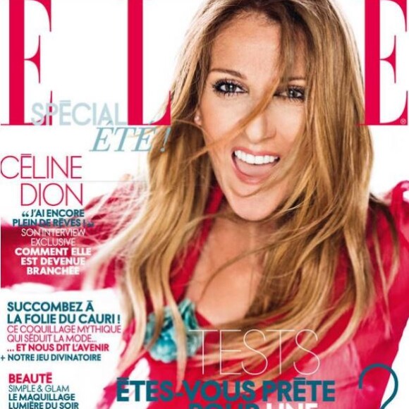 Céline Dion en couverture de ELLE. Août 2016.