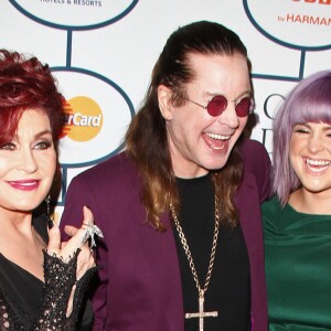 Ozzy Osbourne, Sharon Osbourne, Kelly Osbourne - 56 eme Soiree pre-Grammy au Beverly Hilton Hotel à Beverly Hills, le 25 janvier 2014