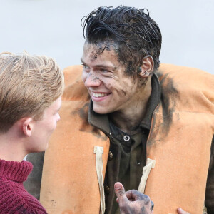 Harry Styles sur le tournage de "Dunkirk" à Weymouth. Angleterre, le 28 juillet 2016.