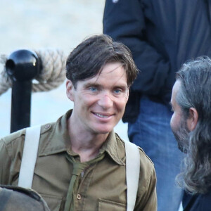 Cillian Murphy sur le tournage de "Dunkirk" à Weymouth. Angleterre, le 28 juillet 2016.
