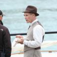 Exclusif - Mark Rylance - L'équipe du film sur le tournage du film "Dunkirk" (Dunkerque) du réalisateur Christopher Nolan à Weymouth Dorset, le 27 juillet 2016.