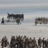 Exclusif - Le réalisateur anglais Christoper Nolan sur le tournage du film "Dunkirk" sur la plage de Malo-les-Bains, à Dunkerque. Quatre navires de guerre, un chasseur Spitfire, deux hélicoptères, 1500 figurants et beaucoup de fumée... l'équipe du cinéaste Christopher Nolan a récréé un véritable champ de bataille! Le 27 mai 2016