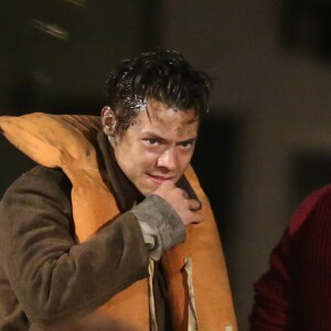 Harry Styles sur le tournage de Dunkirk à Weymouth Harbour le 29 juillet 2016.