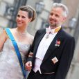 La princesse Märtha Louise de Norvège et Ari Behn le 13 juin 2015 à Stockholm au mariage du prince Carl Philip et de la princesse Sofia de Suède. Le couple a annoncé son divorce le 5 août 2016, après 14 ans de mariage.