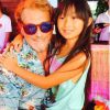 Johnny Hallyday et sa fille Jade sur Instagram. Août 2016