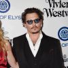 Johnny Depp et sa femme Amber Heard - 9 ème Gala Annuel "The Art Of Elysium" à Culver City le 9 janvier 2016. The Art Of Elysium's Ninth Annual Heaven Gala held at 3LABS in Culver City on January 9, 2016.09/01/2016 - Culver City