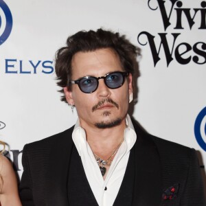 Johnny Depp et sa femme Amber Heard - 9 ème Gala Annuel "The Art Of Elysium" à Culver City le 9 janvier 2016. The Art Of Elysium's Ninth Annual Heaven Gala held at 3LABS in Culver City on January 9, 2016.09/01/2016 - Culver City