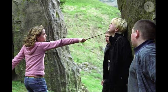 Emma Watson et Tom Felton dans Harry Potter et le Prisonnier d'Azkaban