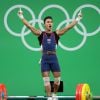 Sinphet Kruaithong a décroché la médaille de bronze en haltérophilie dans la catégorie des moins de 56 kilos aux Jeux olympiques de Rio de Janeiro le 7 août 2016. En Thaïlande, sa grand-mère est morte en le regardant à la télévision. Kevin Jairaj-USA TODAY Sports