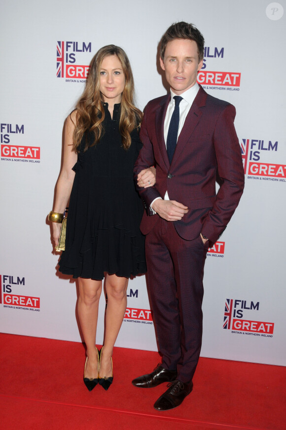 Eddie Redmayne et sa femme Hannah Bagshawe (enceinte) - People à la soirée "The Film is GREAT" à l'occasion de la 88ème cérémonie des oscars. Le 26 février 2016