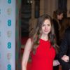Eddie Redmayne et sa femme Hannah Bagshawe enceinte - La 69ème cérémonie des British Academy Film Awards (BAFTA) à Londres, le 14 février 2016.