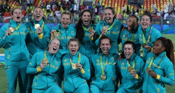 L'équipe d'Australie (médaille d'or) à Rio, le 8 août 2016