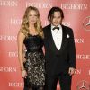 Johnny Depp et sa femme Amber Heard à la 27ème soirée annuelle du Festival du film de Palm Springs au Convention Center le 2 janvier 2016.