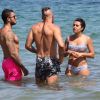 Exclusif - Shanna Kress et son mari Thibault Kuro - Les membres de l'émission de télé réalité "Les Marseillais" se sont retrouvés sur la plage de Pampelonne à Saint-Tropez le 31 juillet 2016.