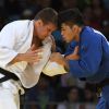 Shohei Ono et Dirk van Tichelt - Epreuve de judo (catégorie 73-kg) à la Carioca Arena 2 lors des Jeux olympiques 2016. Rio de Janeiro, le 8 août 2016.