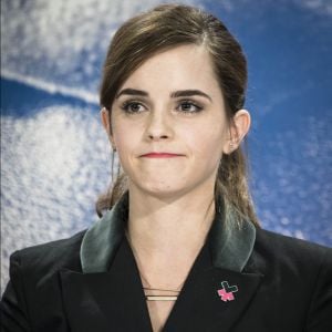 Emma Watson participe à une conférence de presse "UN Women" lors du 45ème Forum Economique Mondial de Davos. Le 23 janvier 2015