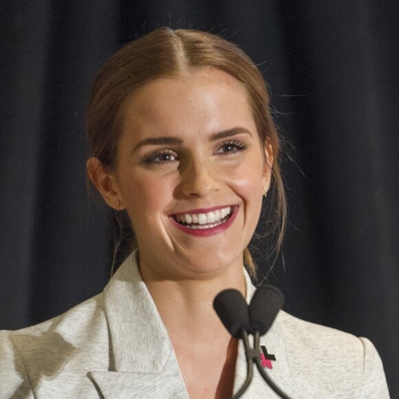 Emma Watson - Emma Watson parle du droit des femmes à l'ONU le 20 septembre 2014.