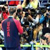 Michael Phelps médaille d'or du 200m masculin quatre nages individuel aux Jeux Olympiques (JO) de Rio 2016 à Rio de Janeiro, Brésil, le 11 août 2016