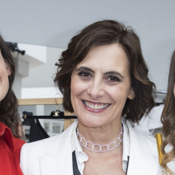 Inès de la Fressange et ses filles Nine et Violette - Ddéfilé de mode Haute-Couture automne-hiver 2016/2017 Chanel à Paris. Le 5 Juillet 2016. © Olivier Borde / Bestimage