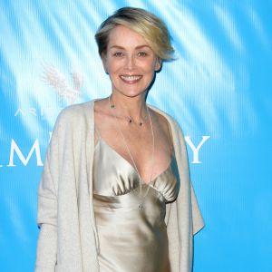 Sharon Stone lors du dîner donné par Brett Ratner et David Raymond en l'honneur du secrétaire général de l'ONU, Ban Ki-moon à la Private Residence à Los Angeles, le 10 août 2016.