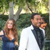Le rappeur Ludacris et sa femme Eudoxie Mbouguiengue arrivent au mariage de Kevin Hart et de Eniko Parrish à Montecito le 13 aout 2016.