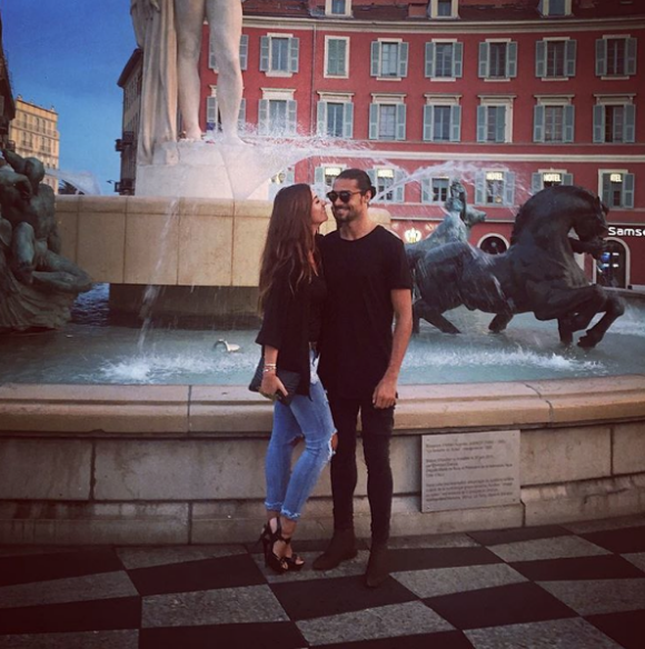 Julien Guirado et Martika amoureux à Nice, le 17 août 2016.