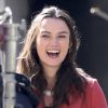 Keira Knightley sur le tournage du film "Collateral Beauty" à New York, le 21 mars 2016.