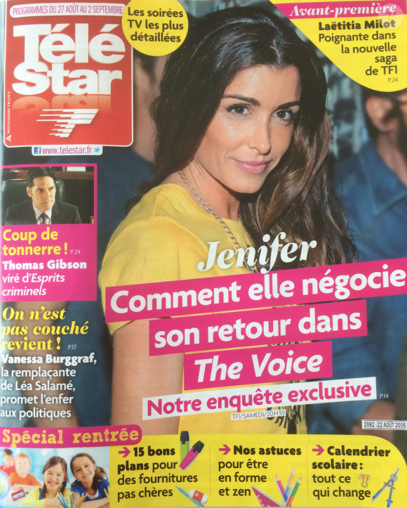 Magazine Télé Star en kiosques le 22 août 2016.