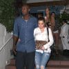 Lamar Odom et Khloe Kardashian - Le clan Kardashian a fete le 34eme anniversaire de Kourtney au restaurant "Taverna Tony" a Malibu. Le 18 avril 2013