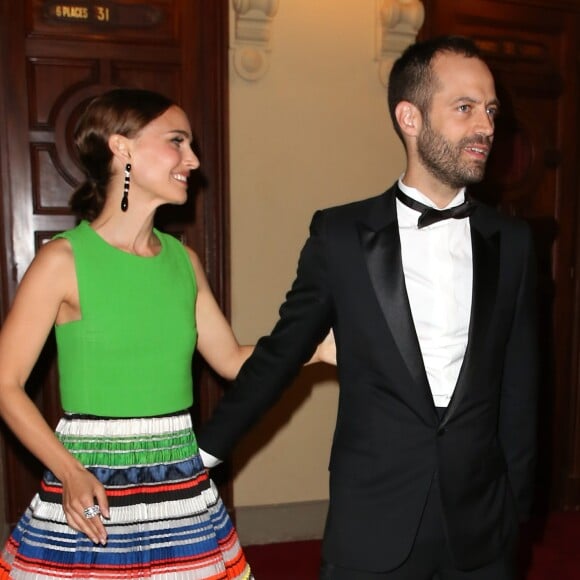 Natalie Portman et son mari Benjamin Millepied - Gala d'ouverture de la saison du Ballet de l'Opéra national de Paris, le 24 septembre 2015.