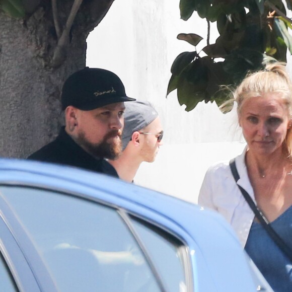 Cameron Diaz et son mari Benji Madden vont faire du shopping à Hollywood le 13 aout 2016.