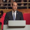 Le prince William, duc de Cambridge, prononce un discours lors du gala du 70e anniversaire de la création de l'état fédéré de Rhénanie-du-Nord-Westphalie à Düsseldorf le 23 août 2016.