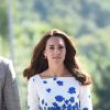 Le prince William et Kate Middleton, duc et duchesse de Cambridge, arrivent aux locaux de l'association Youthscape à Luton le 24 août 2016. Une journée de rentrée avec un accent mis sur la santé mentale, leur grande cause.