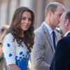 Le prince William et Kate Middleton, duc et duchesse de Cambridge, en visite dans les locaux de l'association Youthscape à Luton le 24 août 2016. Une journée de rentrée avec un accent mis sur la santé mentale, leur grande cause.