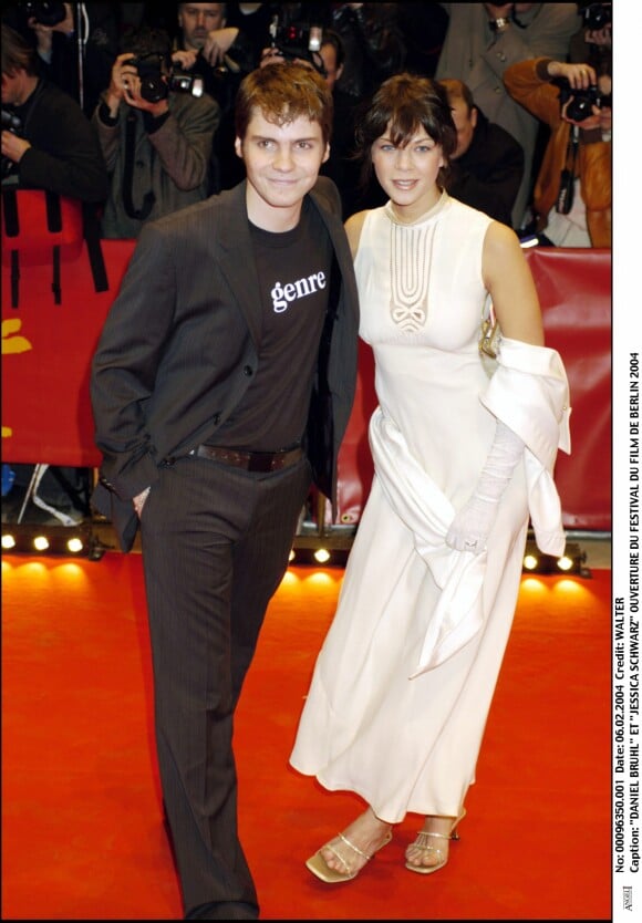 Daniel Brühl et Jessica Schwarz lors de l'ouverture du festival du film de Berlin en 2004