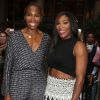 Venus Williams et sa soeur Serena Williams au "Virtual Tennis Tournament" à New York, le 25 août 2016